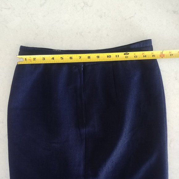 Vintage Herman Geist mod navy blue little skirt suit navy blue size 8 - Picture 15 of 16